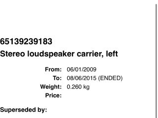 bontott BMW 5 F11 Magassugárzó Hangszóró