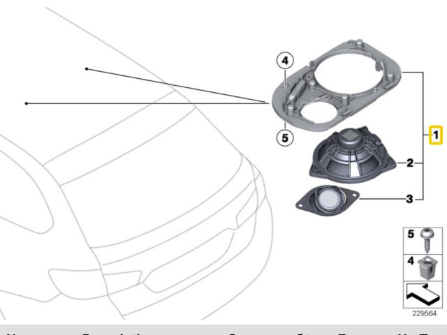 bontott BMW 5 F11 Magassugárzó Hangszóró
