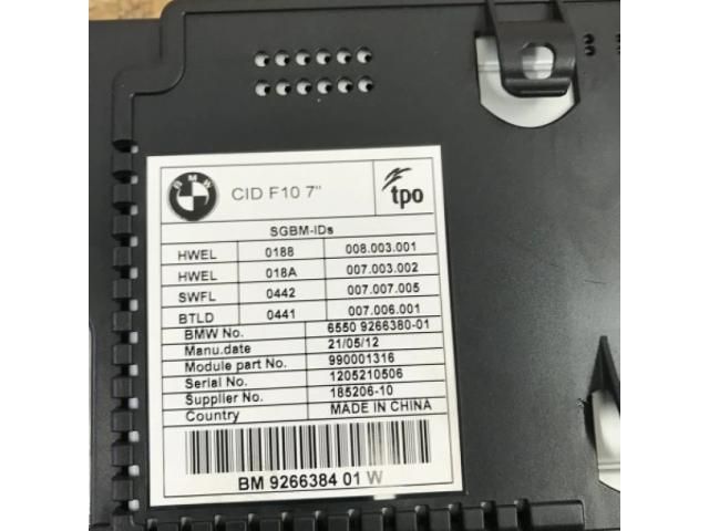 bontott BMW 5 F11 Multifunkciós Kijelző