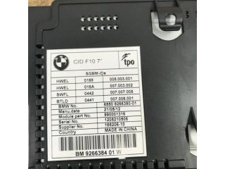 bontott BMW 5 F11 Multifunkciós Kijelző