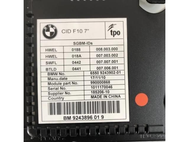 bontott BMW 5 F11 Navigációs Fejegység