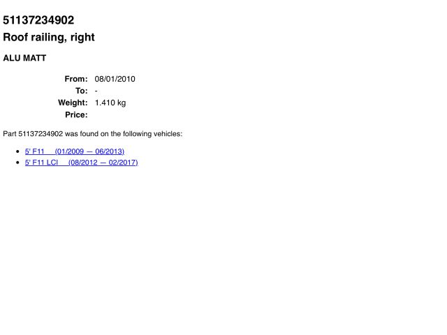 bontott BMW 5 F11 Tetősín Pár