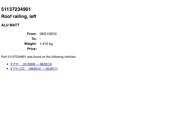 bontott BMW 5 F11 Tetősín Pár