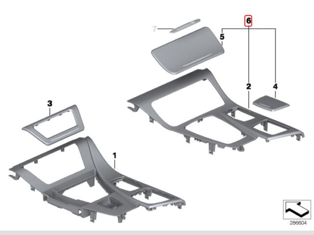 bontott BMW 5 F11 Váltókar Keret