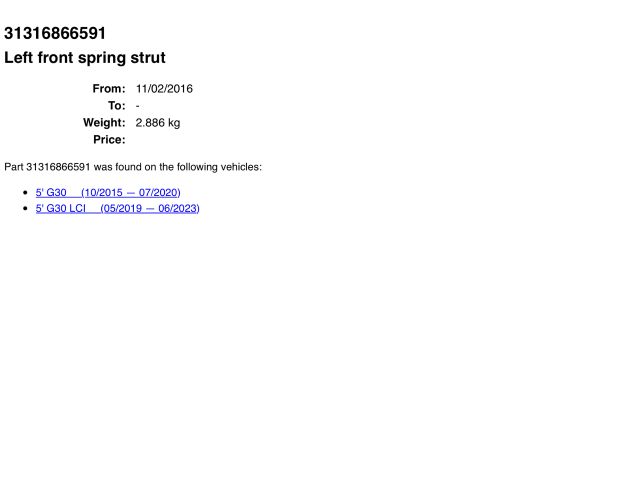 bontott BMW 5 G30 Bal első Lengéscsillapító