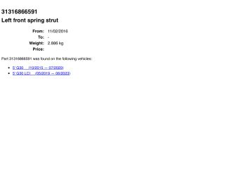 bontott BMW 5 G30 Bal első Lengéscsillapító