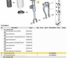 bontott BMW 5 G30 Bal első Lengéscsillapító