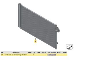 bontott BMW 5 G30 Klímahűtő Radiátor