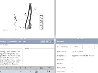 bontott BMW 5 G30 Bal első Biztonsági Öv