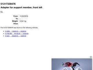 bontott BMW 5 G30 Bal első Külső Kilincs