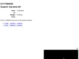 bontott BMW 5 G30 Bal első Lökhárító Tartó (Műanyag)