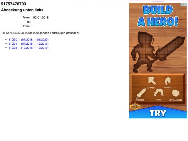 bontott BMW 5 G30 Bal első Lökhárító Vakborítás