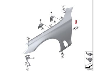 bontott BMW 5 G30 Bal első Sárvédő