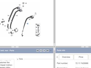 bontott BMW 5 G30 Bal hátsó Biztonsági Öv