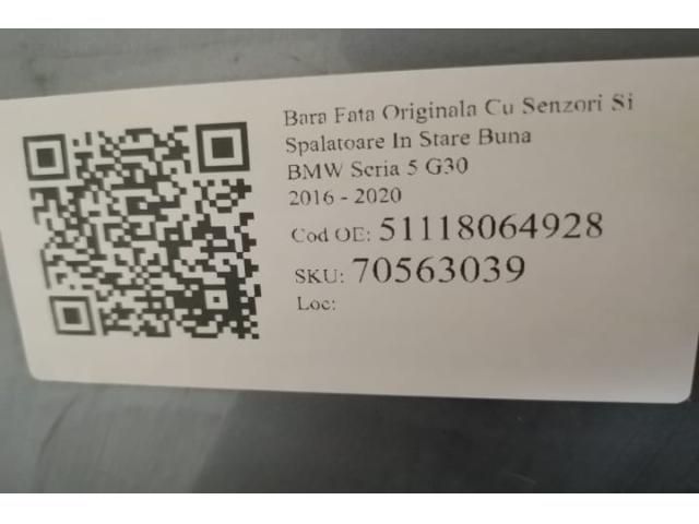 bontott BMW 5 G30 Első Lökhárító (Részeivel)