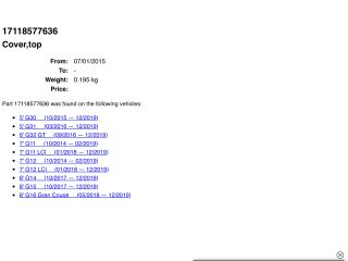 bontott BMW 5 G30 Felső Hűtő Légterelő