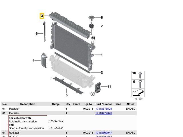bontott BMW 5 G30 Felső Hűtő Légterelő