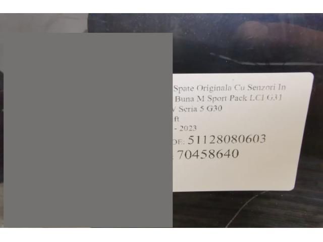 bontott BMW 5 G30 Hátsó Lökhárító (Részeivel)