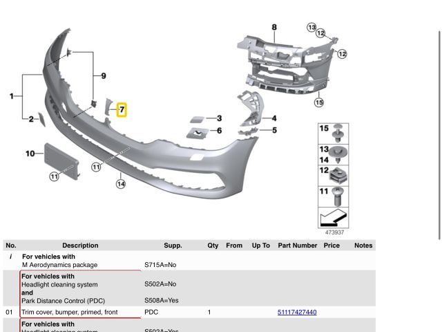 bontott BMW 5 G30 Hűtőrács