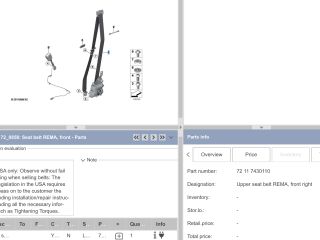 bontott BMW 5 G30 Jobb első Biztonsági Öv