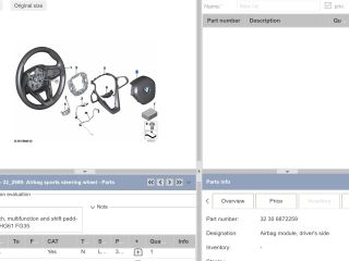 bontott BMW 5 G30 Kormánylégzsák