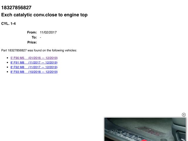 bontott BMW 5 G30 Katalizátor