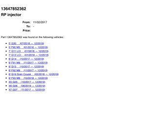 bontott BMW 5 G30 Porlasztó Sor / Híd