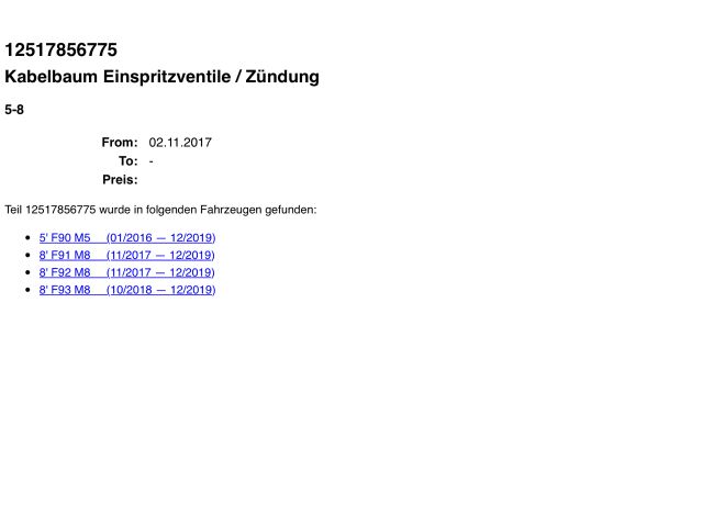 bontott BMW 5 G30 Gyújtó Kábelköteg Szett