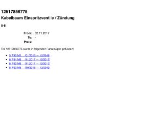 bontott BMW 5 G30 Gyújtó Kábelköteg Szett