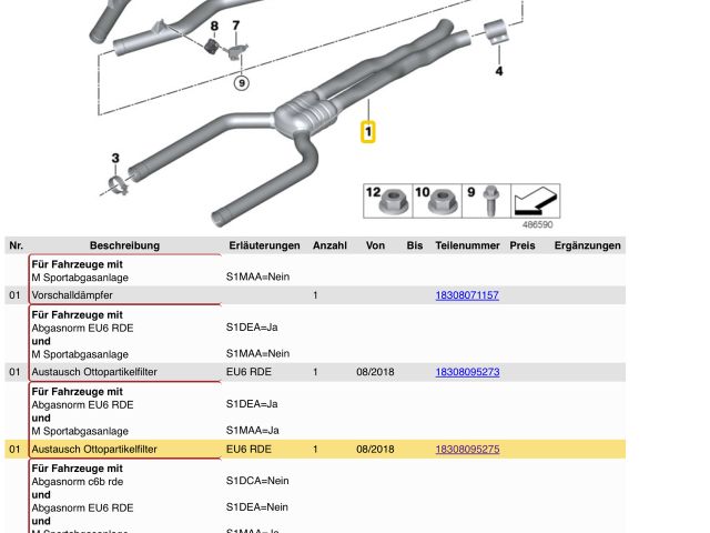 bontott BMW 5 G30 Középső Kipufogó Dob