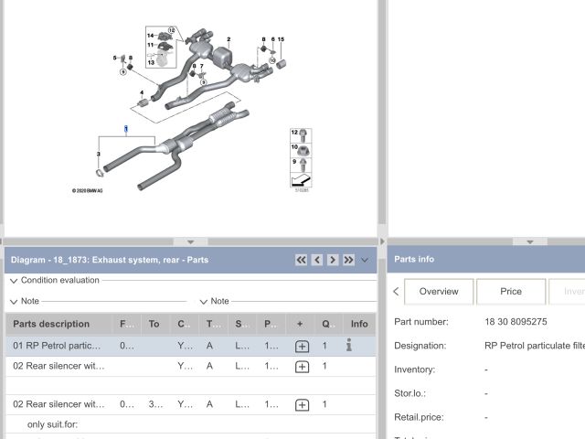 bontott BMW 5 G30 Középső Kipufogó Dob