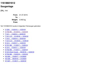 bontott BMW 5 G30 Szívósor