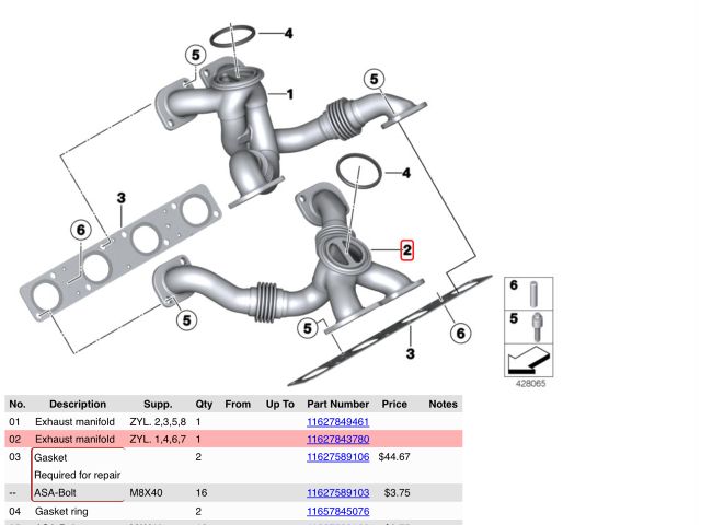 bontott BMW 5 G30 Turbócső