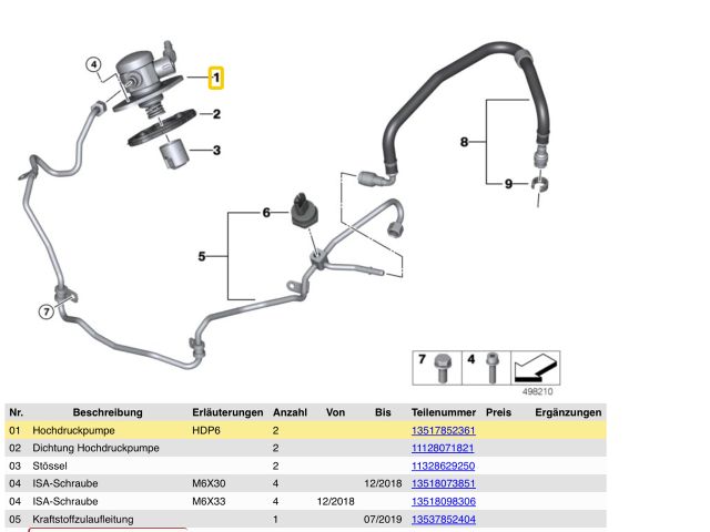 bontott BMW 5 G30 Üzemanyag Szivattyú
