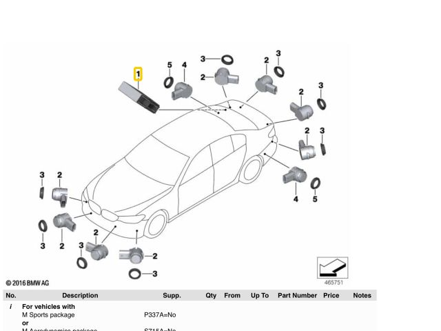 bontott BMW 5 G30 Tolatóradar Elektronika