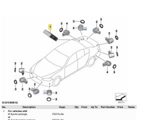 bontott BMW 5 G30 Tolatóradar Elektronika