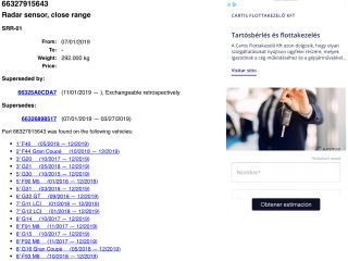 bontott BMW 5 G30 Tolatóradar Fej