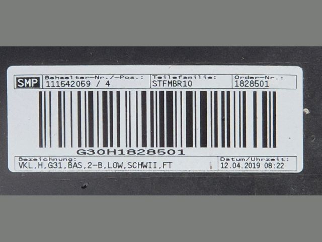 bontott BMW 5 G31 Hátsó Lökhárító (Üresen)