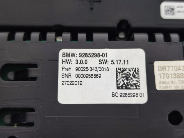 bontott BMW 5 GT Fűtéskapcsoló (digit klímás)