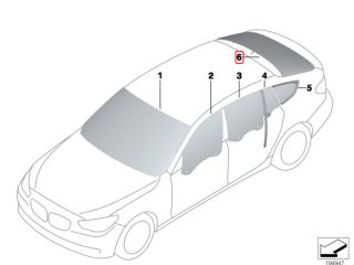 bontott BMW 5 GT Hátsó Szélvédő