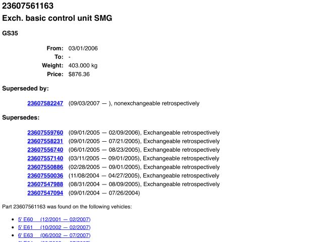 bontott BMW 6 Automata Váltó Elektronika