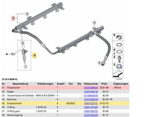 bontott BMW 6 Porlasztó Sor / Híd