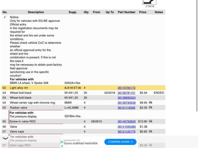 bontott BMW 6 Alufelni (1 db)