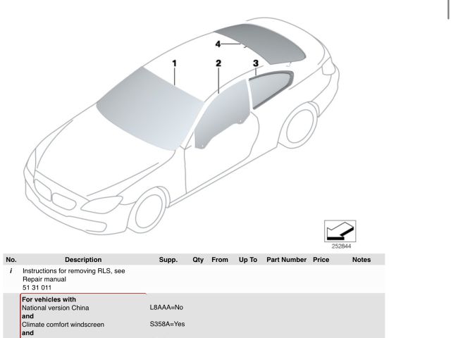 bontott BMW 6 Bal első Ablak