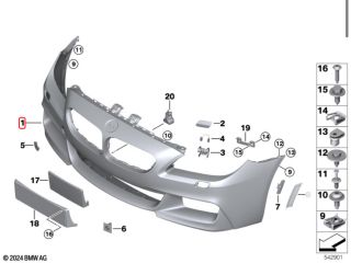 bontott BMW 6 Első Lökhárító (Üresen)