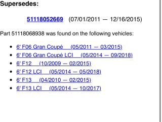 bontott BMW 6 Első Lökhárító (Üresen)