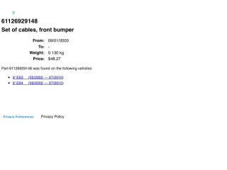 bontott BMW 6 Első Tolatóradar Kábelköteg