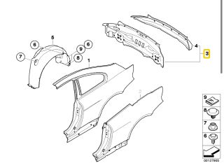 bontott BMW 6 Hátfal
