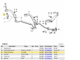 bontott BMW 6 Lengőkar Szilent