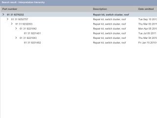 bontott BMW 6 Tetőablak Kapcsoló